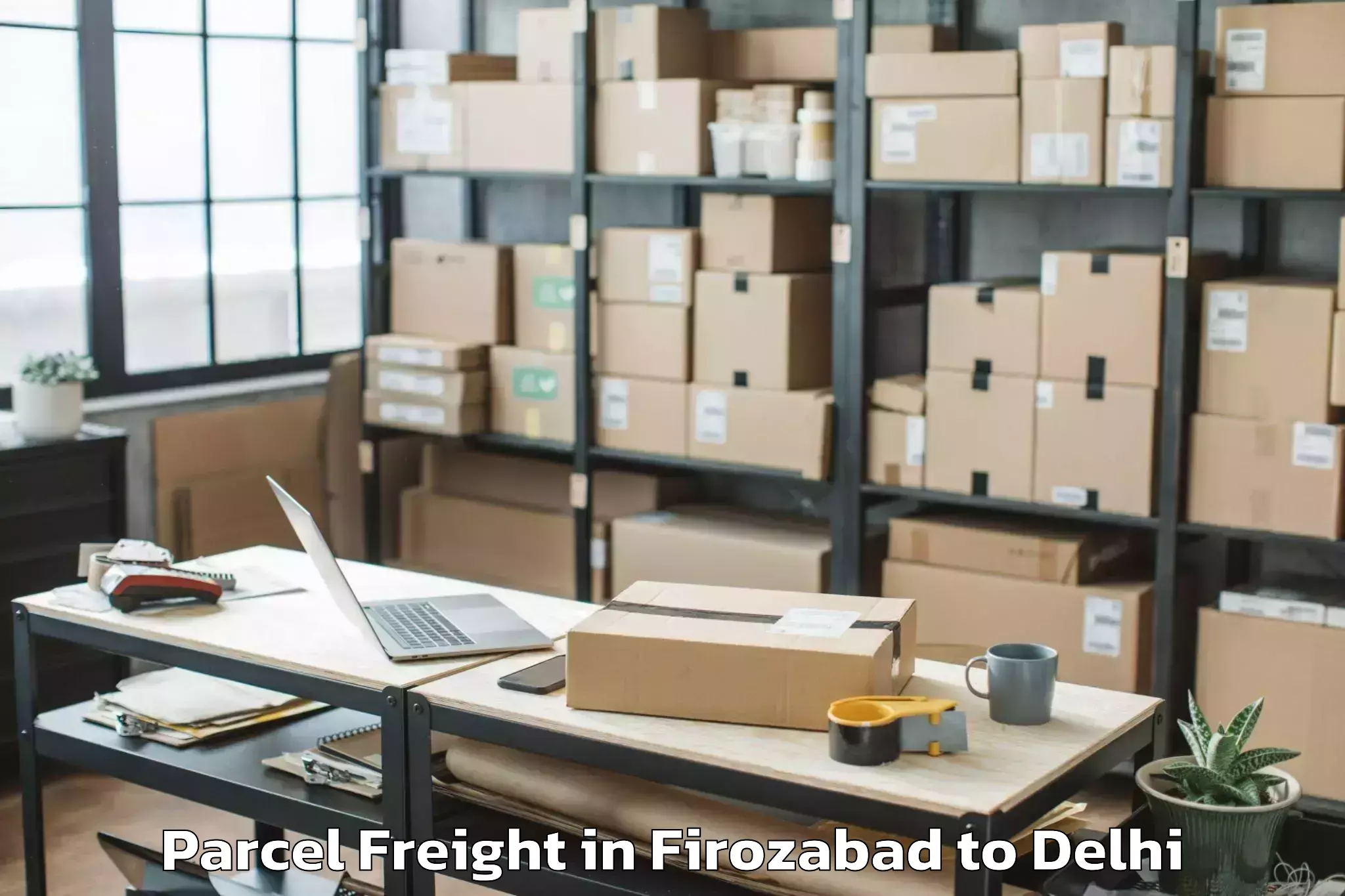 Discover Firozabad to Defence Colony Parcel Freight